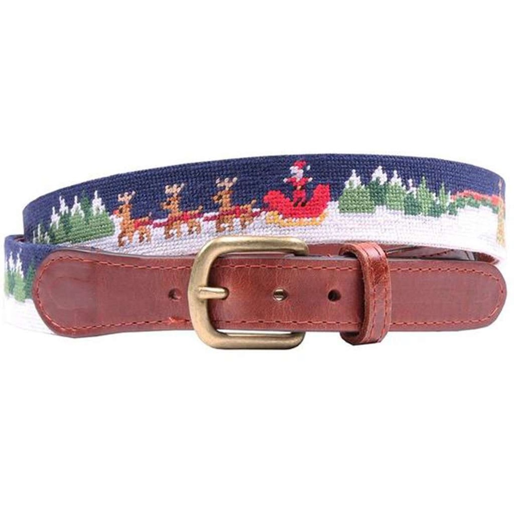Smathers & Branson Boy’s North Pole Needlepoint Belt Large 8-10 Pants